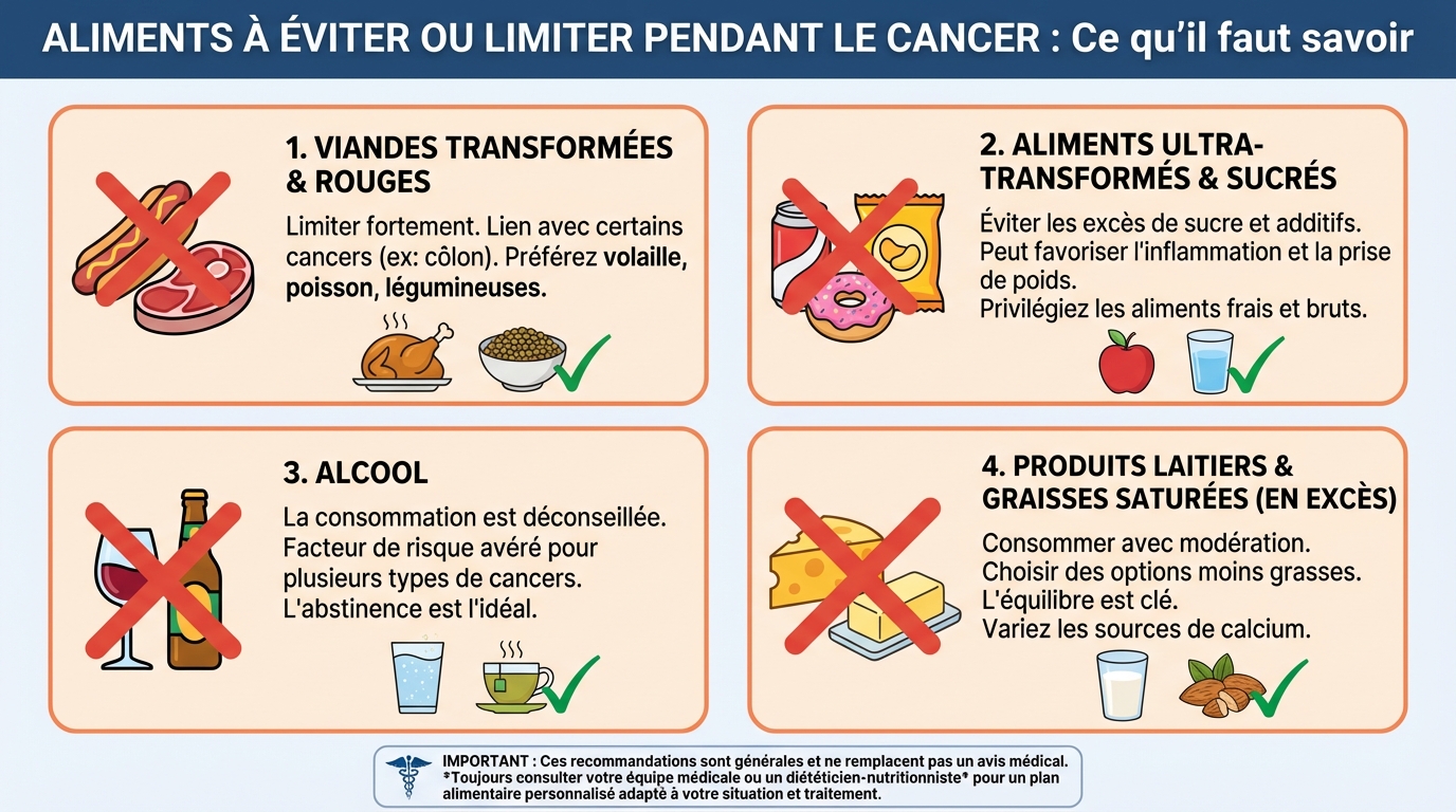 Liste des aliments à éviter