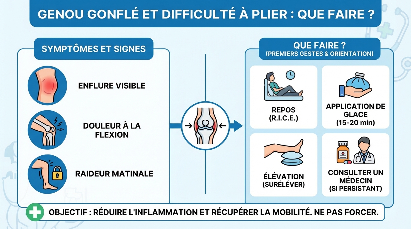 Que faire en cas de genou gonflé