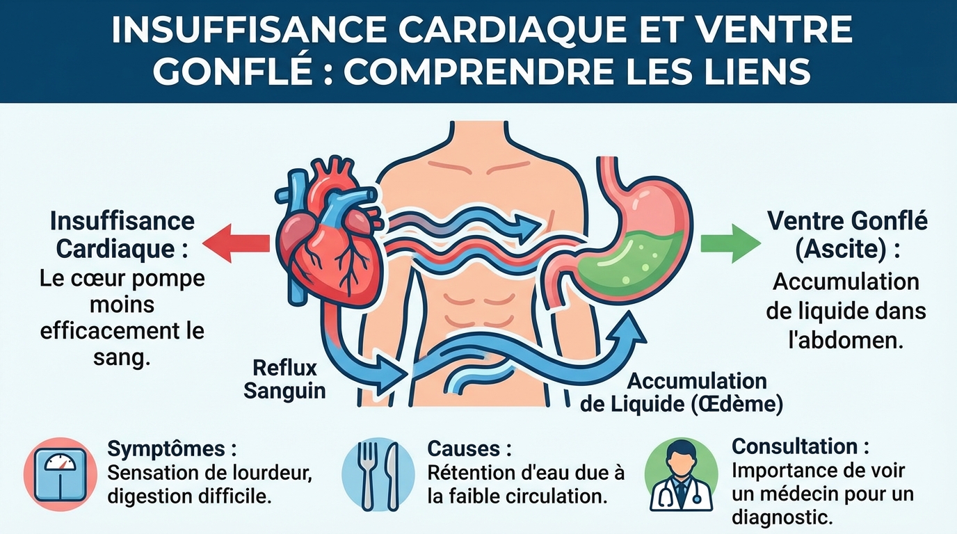 Les symptômes associés au ventre gonflé