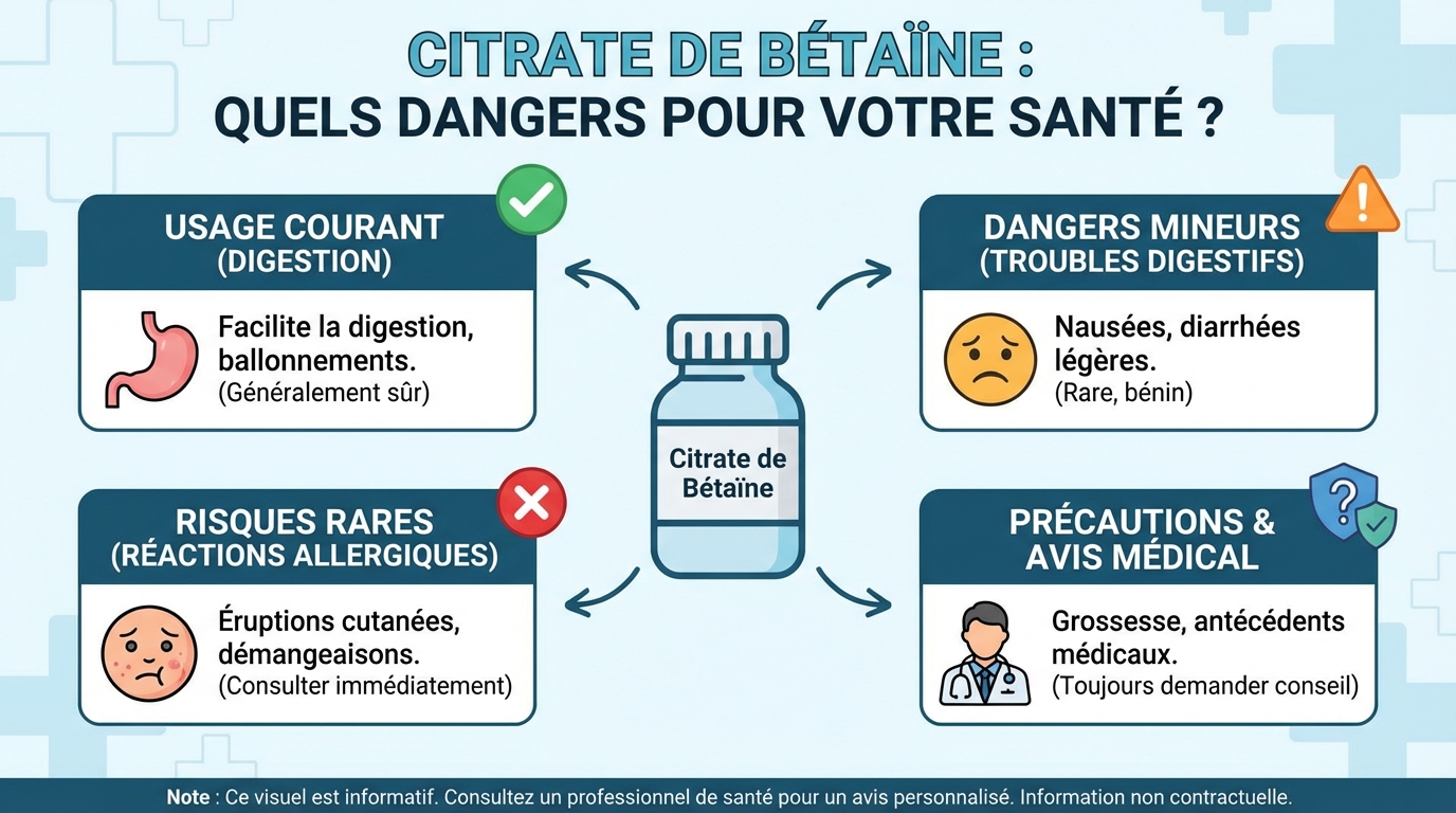 Dangers potentiels du citrate de bétaïne
