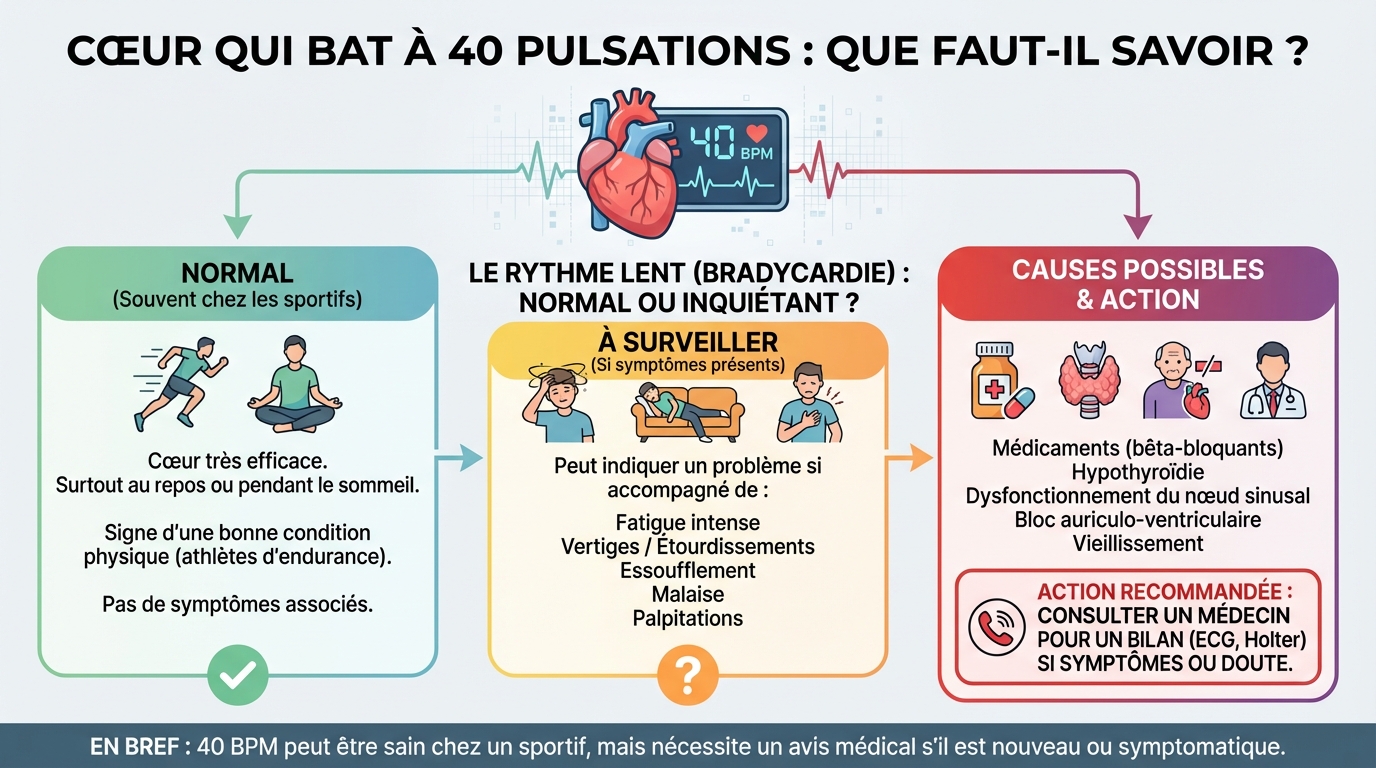 Causes possibles de la bradycardie