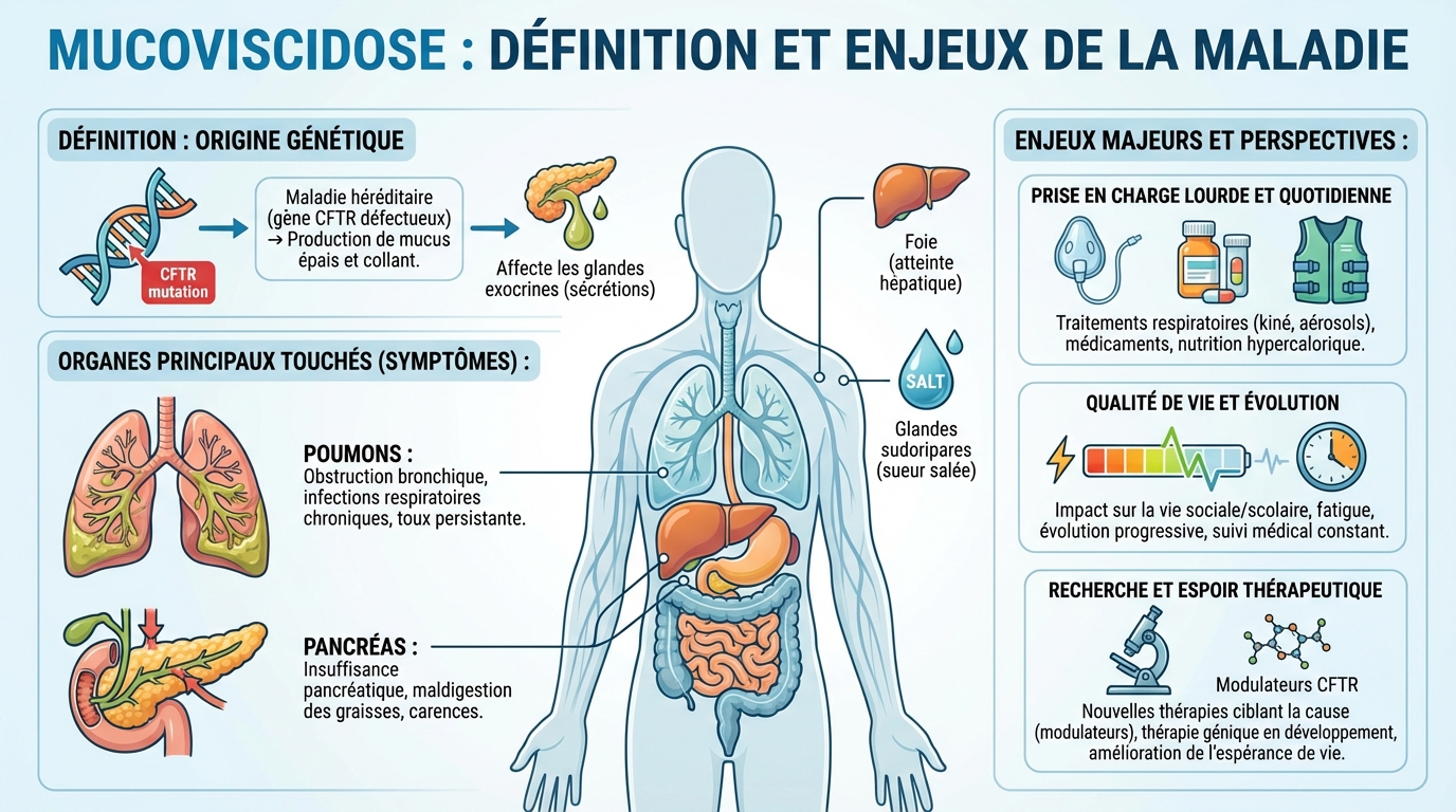 Symptômes de la mucoviscidose