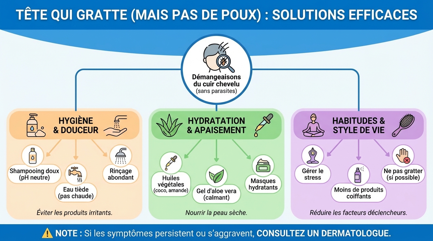 Tête qui gratte mais pas de poux : solutions efficaces 1 Comprendre les démangeaisons du cuir chevelu