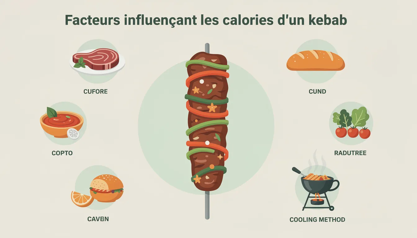 Combien de calories contient un kebab ? 1 Facteurs influençant les calories d'un kebab